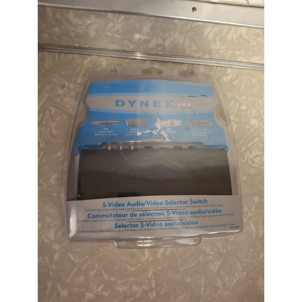 Dynex DX-VS201A S-Video Audio/ Video Selector Switch DVD Gaming VCR Cable New